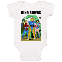 Dino Riders 80s Cartoon Baby One Piece Dino Riders 80s Cartoon Baby One Piece
