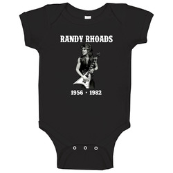 Men's Guitarist Randy Rhoads Rock Memorabilia Baby One Piece Men's Guitarist Randy Rhoads Rock Memorabilia Baby One Piece