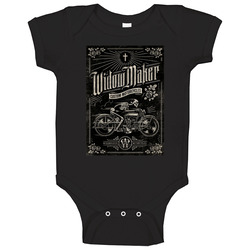 Widowmaker Vintage Motorcycle Badge Baby One Piece