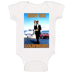 Retro San Francisco Football Jerry Rice Goldfingers Baby One Piece Retro San Francisco Football Jerry Rice Goldfingers Baby One Piece