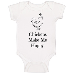 Chickens Make Me Happy Baby One Piece Chickens Make Me Happy Baby One Piece