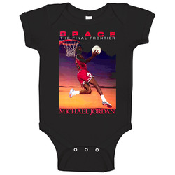 Retro 1980s Michael Jordan Space Baby One Piece Retro 1980s Michael Jordan Space Baby One Piece