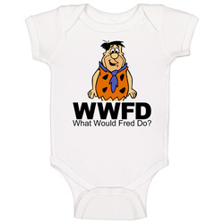 What Would Fred Do Flinstones Baby One Piece What Would Fred Do Flinstones Baby One Piece