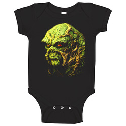 Swamp Thing Classic Comic Superhero Black Baby One Piece Swamp Thing Classic Comic Superhero Black Baby One Piece