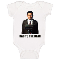 Mr Bean Bad To The Bean Baby One Piece Mr Bean Bad To The Bean Baby One Piece