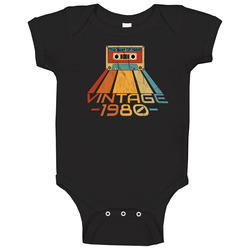 Vintage 1980 Cassette Baby One Piece Vintage 1980 Cassette Baby One Piece