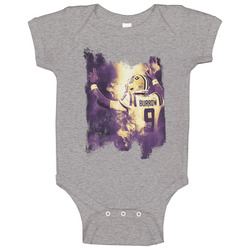Joe Burrow Lsu Football Distressed Baby One Piece Joe Burrow Lsu Football Distressed Baby One Piece