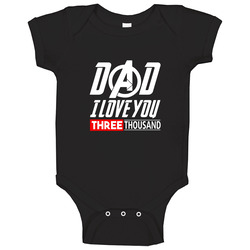 Dad I Love Black Baby One Piece