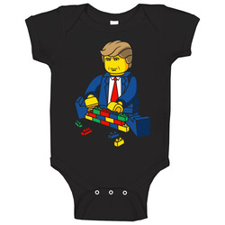 Donald Trump Building Blocks Lego Wall Baby One Piece Donald Trump Building Blocks Lego Wall Baby One Piece