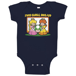 The Quotable Two Girls One Up Christmas Gift Baby One Piece The Quotable Two Girls One Up Christmas Gift Baby One Piece