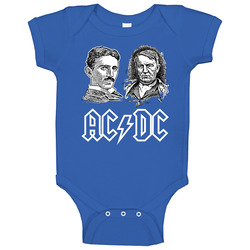 Ac Dc Line Royal Blue Baby One Piece