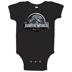 Jurassic World Men's Black Baby One Piece Jurassic World Men's Black Baby One Piece