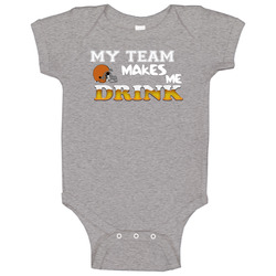 Cleveland Browns,cleveland Browns Tshirt,browns T Shirt,cleveland Browns My Team Makes Me Drink Baby One Piece Cleveland Browns,cleveland Browns Tshirt,browns T Shirt,cleveland Browns My Team Makes Me Drink Baby One Piece