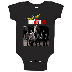 Bon Jovi Because We Can Grey Baby One Piece Bon Jovi Because We Can Grey Baby One Piece