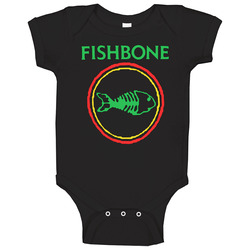 Fishbone Retro Punk Rock And Roll Band Fish Bone Baby One Piece Fishbone Retro Punk Rock And Roll Band Fish Bone Baby One Piece