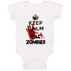 Keep Calm And Kill Zombies Bloody Baby One Piece Keep Calm And Kill Zombies Bloody Baby One Piece
