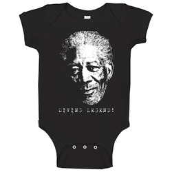 Living Legend - Morgan Freeman is not dead! T Shirt by Brother Adam Baby One Piece Living Legend - Morgan Freeman is not dead! T Shirt by Brother Adam Baby One Piece