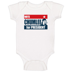 New Vote Chumlee For President Funny White Baby One Piece New Vote Chumlee For President Funny White Baby One Piece