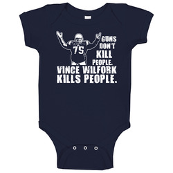 Vince Wilfork Guns Dont Kill People New England Baby One Piece Vince Wilfork Guns Dont Kill People New England Baby One Piece
