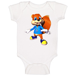 Conker The Squirrel Video Game Baby One Piece Conker The Squirrel Video Game Baby One Piece