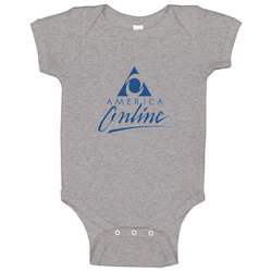 America Online Vintage Aol Logo Cool Retro Baby One Piece America Online Vintage Aol Logo Cool Retro Baby One Piece