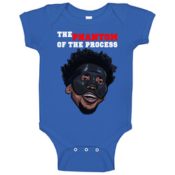 Philadelphia Basketball Joel Embiid The Phantom Of The Process Basketball Fan Baby One Piece Philadelphia Basketball Joel Embiid The Phantom Of The Process Basketball Fan Baby One Piece