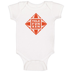 Telefunken, T-shirt, Radio, Stereo, Receiver, German, Germany, Retro, Logo Baby One Piece Telefunken, T-shirt, Radio, Stereo, Receiver, German, Germany, Retro, Logo Baby One Piece