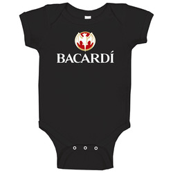 New - Bacardi Rum Beer Black Baby One Piece New - Bacardi Rum Beer Black Baby One Piece