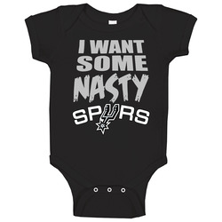 Spurs I Want Some Nasty Baby One Piece Spurs I Want Some Nasty Baby One Piece