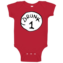 Drunk 1 Thing 1 Dr Suess Funny Drinking Baby One Piece Drunk 1 Thing 1 Dr Suess Funny Drinking Baby One Piece