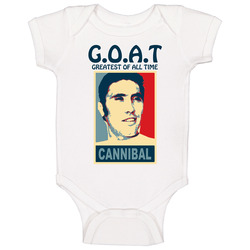 Greatest Goat Eddy The Cannibal Merckx Cyclist Baby One Piece Greatest Goat Eddy The Cannibal Merckx Cyclist Baby One Piece