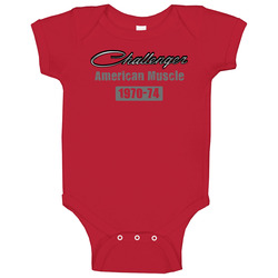 1970-74 Dodge Challenger American Muscle Car Baby One Piece 1970-74 Dodge Challenger American Muscle Car Baby One Piece