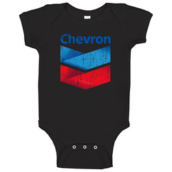Chevron Brand Name Vehical Fluids Cool Baby One Piece Chevron Brand Name Vehical Fluids Cool Baby One Piece