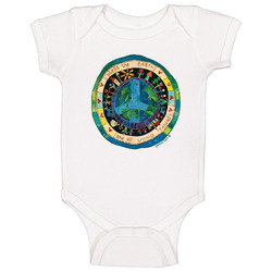 Bless The Earth White Baby One Piece Bless The Earth White Baby One Piece