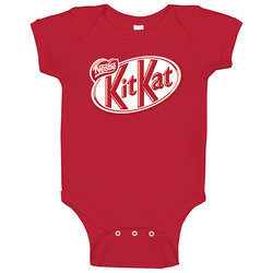 Chocolate Bar Logo Halloween Costume Red Baby One Piece Chocolate Bar Logo Halloween Costume Red Baby One Piece
