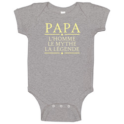 Papa L'homme Le Mythe La Legende French Language Baby One Piece