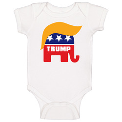 Donald Trump Hair Gop Elephant Baby One Piece Donald Trump Hair Gop Elephant Baby One Piece