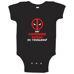 Common Sense Deadpool Baby One Piece Common Sense Deadpool Baby One Piece