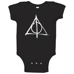 Hallows White Design Baby One Piece Hallows White Design Baby One Piece