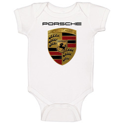 Porsche White Baby One Piece Porsche White Baby One Piece