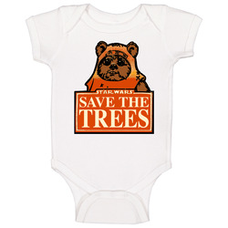 Ewok Star Wars Save The Trees Retro Funny Return Jedi Baby One Piece Ewok Star Wars Save The Trees Retro Funny Return Jedi Baby One Piece