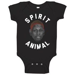 Dennis Rodman Spirit Animal Chicago Basketball Fan V3 Baby One Piece Dennis Rodman Spirit Animal Chicago Basketball Fan V3 Baby One Piece