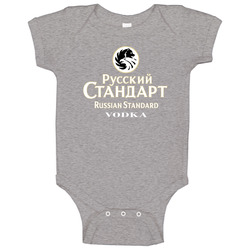 Russian Standard Vodka Liquor Alcohol Lovers Baby One Piece Russian Standard Vodka Liquor Alcohol Lovers Baby One Piece