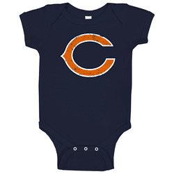 Chicago Bears Distressed Baby One Piece