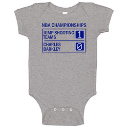 Charles Barkley Vs Jump Shooting Teams Funny Basketball Baby One Piece Charles Barkley Vs Jump Shooting Teams Funny Basketball Baby One Piece