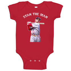 Baseball St Louis Stan The Man Musial Baby One Piece Baseball St Louis Stan The Man Musial Baby One Piece