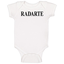 Radarte Faux Fashion Label Baby One Piece Radarte Faux Fashion Label Baby One Piece