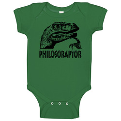 Philosoraptor Funny Dinosaur You Tube Quotes Baby One Piece Philosoraptor Funny Dinosaur You Tube Quotes Baby One Piece