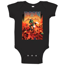 Doom Video Game Cover Baby One Piece Doom Video Game Cover Baby One Piece
