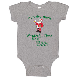 Christmas Beer Baby One Piece Christmas Beer Baby One Piece